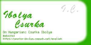 ibolya csurka business card